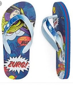 Sandalias Disney BUZZ LIGYEAR Toy Story niños pequeños azules chanclas tallas 11/12 - Imagen 1 de 1