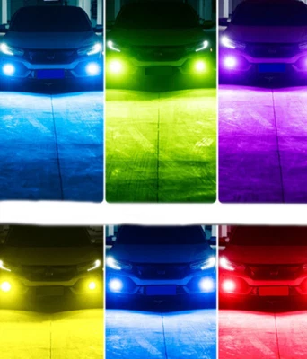 2PCS LED Car Headlight Fog Light Bulbs Multi-Color Universal Use For H4 - Image 1 of 4