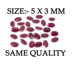 Natural Ruby Oval Size 5x3 mm Wholesale Lot Fine Cut Faceted Loose Gemstone 5231 - Picture 1 of 5