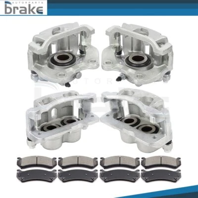 Front And Rear Brake Calipers & Ceramic Pads For 2001-2003 GMC Sierra 1500 — 第 1/4 张图片