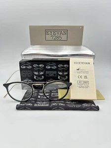 Eyevan 7285 eyeglasses titanium 724-2B 1006 Black Gold 47 23 145 NIB - Picture 1 of 6