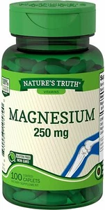 Nature's Truth Vitamins Magnesium Coated Caplets Gluten Free 250mg 100Ct 12 Pack - Picture 1 of 3