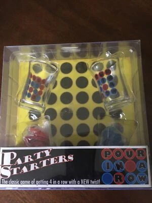 Party Starters “Pour in a Row” Classic Drinking Game NIB - Image 1 of 2