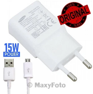 SAMSUNG CARICABATTERIE ORIGINAL 15W EP-TA20 FAST CHARGING MICROUSB WHITE 78BBD4A - Foto 1 di 5
