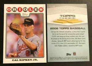 2020 Topps Series 1 Topps Choice (2008) CAL RIPKEN JR. Orioles #TC-22 - Picture 1 of 1