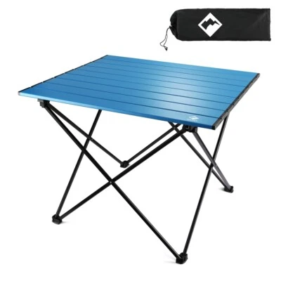 Mesa Plegable Portátil 19" Mesa Auxiliar de Camping Mesa de Camping de Aluminio con Bolsa de Transporte Foto 1 de 4