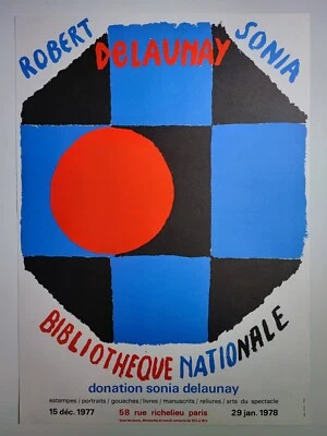 Robert Et Sonia Delaunay Affiche Exposition 1977 Bibliothèque Nationale  - Photo 1/4