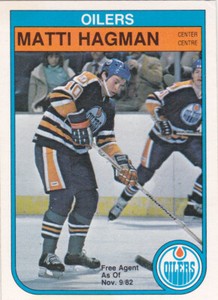 82/83 OPC...MATTI HAGMAN...CARD # 108...OILERS...FREE COMBINED SHIPPING