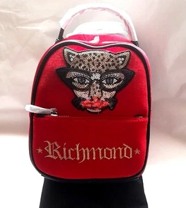 John Richmond RACHEL Leopard Red Velvet Sequin Backpack - NWT - Picture 1 of 10