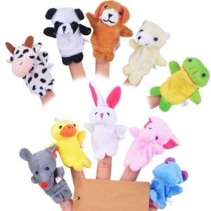 10pcs Animal Finger Puppets Kids Cartoon Role Party Game Educational Toys Gift - Picture 1 of 10