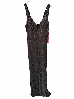 Crystal Doll prom/homecoming gray glitter sleeveless Pants Suit Women’s Size M - Imagem 1 de 4