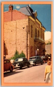 Central City Colorado Opera House & Classic Cars Linen Postcard - Bild 1 von 2