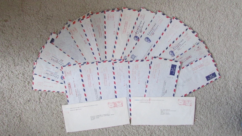 UNITED NATIONS UNESCO METER 24 VARIOUS COVERS MOSTLY FRENCH 1970s - Image 1 of 1