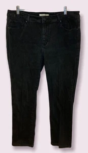 Pantalones de mezclilla ajustados para mujer Levi's negros talla 16 clásicos de altura media 33x30 entrepierna real 27 - Imagen 1 de 7