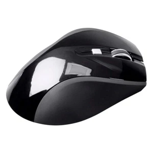 Black Wireless Cordless Ergonomic Optical Mouse Computer PC Laptop Home/Office - Picture 1 of 5