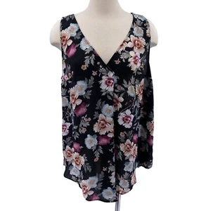 Torrid Georgette v-neck floral tank size 1X shell semi sheer base layer plus siz - Picture 1 of 8