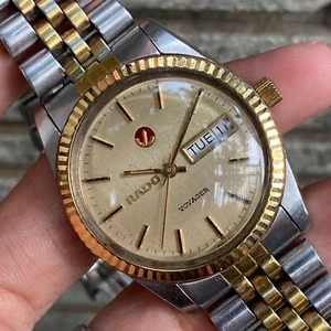 RARE Rado President Voyager Day Date Two Tone Automatic Vintage Men Watch Swiss - Picture 1 of 7