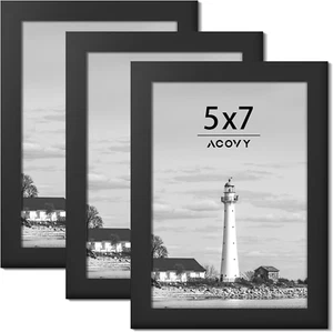 5X7 Photo Frame Black High Definition Plexiglass, 5X7 Black Picture Frame for Ph - Picture 1 of 11