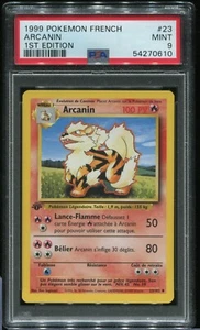 Arcanin / Arcanine #23 PSA 9 French 1st Edition Pokemon Base Set (#3014) - Picture 1 of 2
