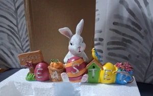 Eggs & Easter Bunnies Tabletop Decoration Home Decor 1 Piece 4.5" Tall - Picture 1 of 4