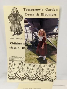 Prairie Clothing Co Tomorrows Garden Dress Bloomers Pattern Size 4-10 Uncut - Picture 1 of 6