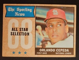 1968 Topps Baseball #362 ORLANDO CEPEDA , St. Louis Cards, HOF, VG (no creases) - Picture 1 of 2
