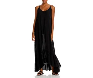 Aqua Womens Maxi Dress Cover-Up Swimwear Black Size Medium - Picture 1 of 2