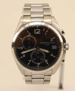 Hamilton Khaki Pilot Pioneer Chrono H765120 41mm Quartz Watch Black Dial #31 - Picture 1 of 17