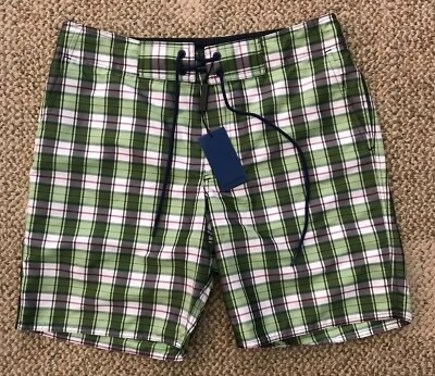 Bañador Zachary Prell Board Shorts Verde Tejido a Cuadros $125 Para hombres 29 Pequeño Foto 1 de 3