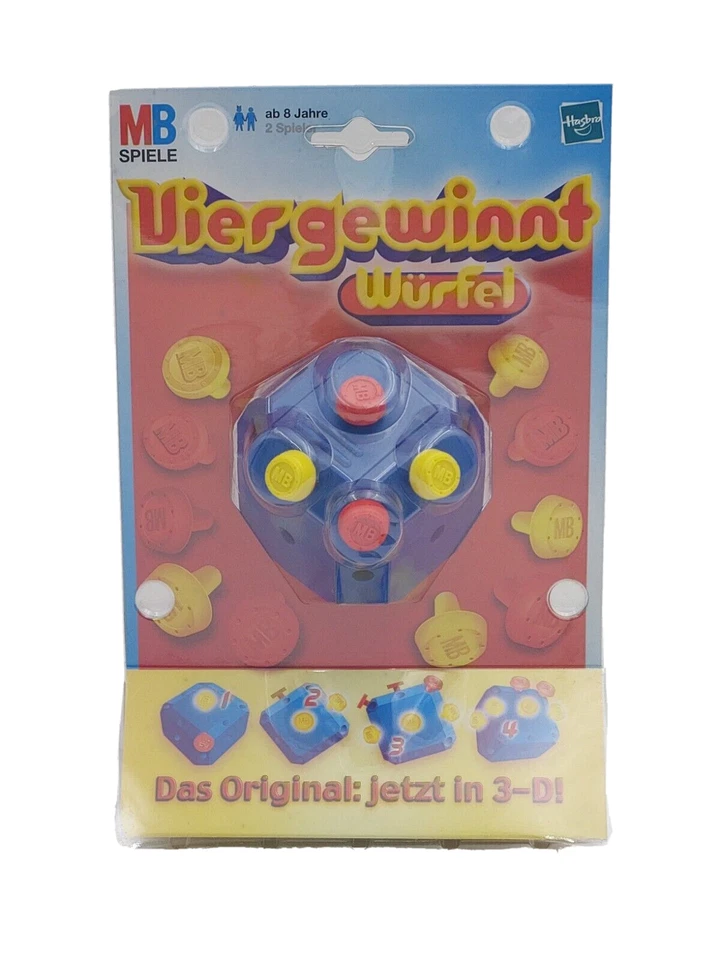 Vier Gewinnt Würfel MB Spiele -3D Spiel- 40813 Hasbro Neu In OVP 2000