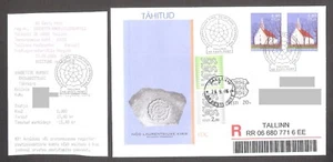 Estonian Churches  Nõo 2006 Estonia 2 stamps FDC Mi 566 REGISTERED - Picture 1 of 1