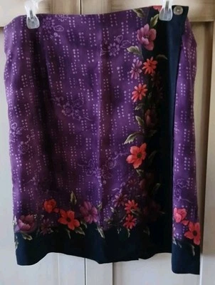 Requirements Wrap Around Skirt Womens Floral  Multicolored Size XL  - Image 1 of 4