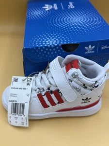 ZAPATOS DEPORTIVOS ADIDAS DISNEY FORUM MID 360 NIÑOS BLANCO ROJO Talla 9K MICKEY - Imagen 1 de 4