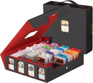 Card Storage Box 3200+ MTG Deck Box with 30 Colorful Divider, Commander Trading - Picture 1 of 8
