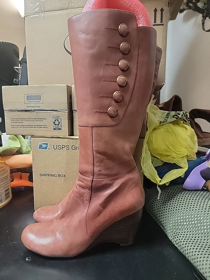 Bota alta Miz Booz Stacy Wine talla 10 Foto 1 de 4