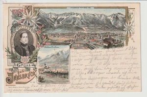 AK  A-  Österreich Tirol ,  Gruss aus Innsbruck    seltene Litho  1898 - Bild 1 von 2