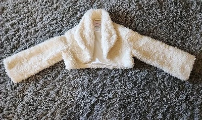 Chaqueta Bolero AMERICAN GIRL Niñas Piel Sintética ENCOGERSE DE HOMBROS Blanco Crema Foto 1 de 4