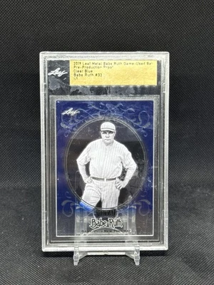 Babe Ruth 2019 Leaf Metal Pre Production Proof 1/1 Clear Blue #33 - Image 1 of 2