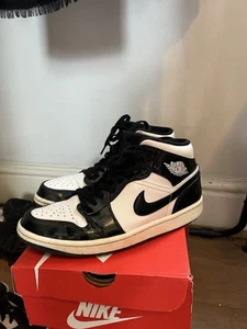 Jordan 1 mid carbon fibre | size 7.5 | black and white - Picture 1 of 5