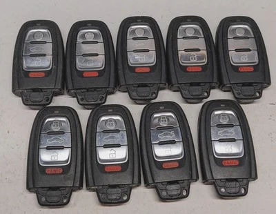 LOT OF 9 OEM AUDI S4 SMART KEY FOB REMOTES  IYZFBSB802  4 BUTTONS - Image 1 of 4
