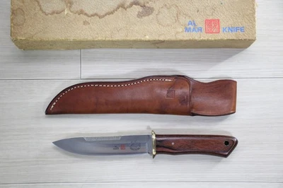 Cuchillo de hoja fija AL MAR M40 5,75" grabado de la Patrulla Fronteriza con funda y caja E35 Foto 1 de 4