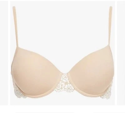 Sutiã Wacoal Petite Embrace renda push up 75891 - Areia - Tamanho 34C - Imagem 1 de 3