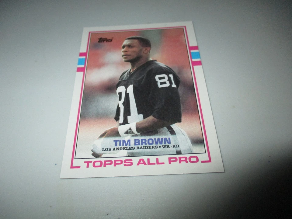 Tim Brown 1989 Topps All Pro RC #265 Foto 1 de 1