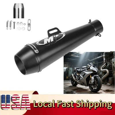 NEW 38-51mm Universal Motorcycle Exhaust Muffler Pipe Slip on with DB Killer M4~ - Imagem 1 de 4