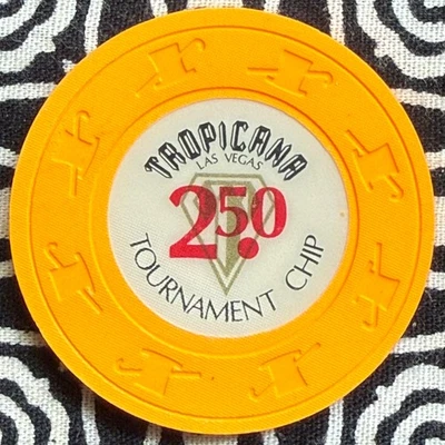 Tropicana 2.50 NCV Tournament Chip Las Vegas, Nevada Poker Casino Chip V1026 - Image 1 of 2