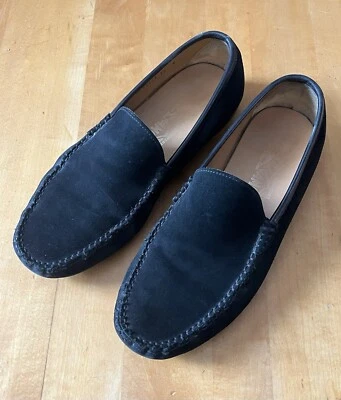 Vintage Salvatore Ferragamo Driver Moccasin Loafers Black Suede Men's Shoes 8EE - Image 1 of 4