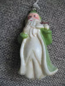 St. Nicholas Square Rustic Wonder Santa Ornament Green NWT - Picture 1 of 6