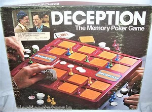 Vintage Milton Bradley ©1975 DECEPTION Poker Board Game COMPLETE - Picture 1 of 2
