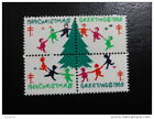 1969 4 Different Bloc Tree Vignette Christmas Seals Seal Poster Stamp USA
