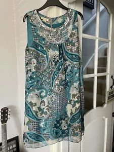 Monsoon Silk Mini Dress Size 12 New - Picture 1 of 3